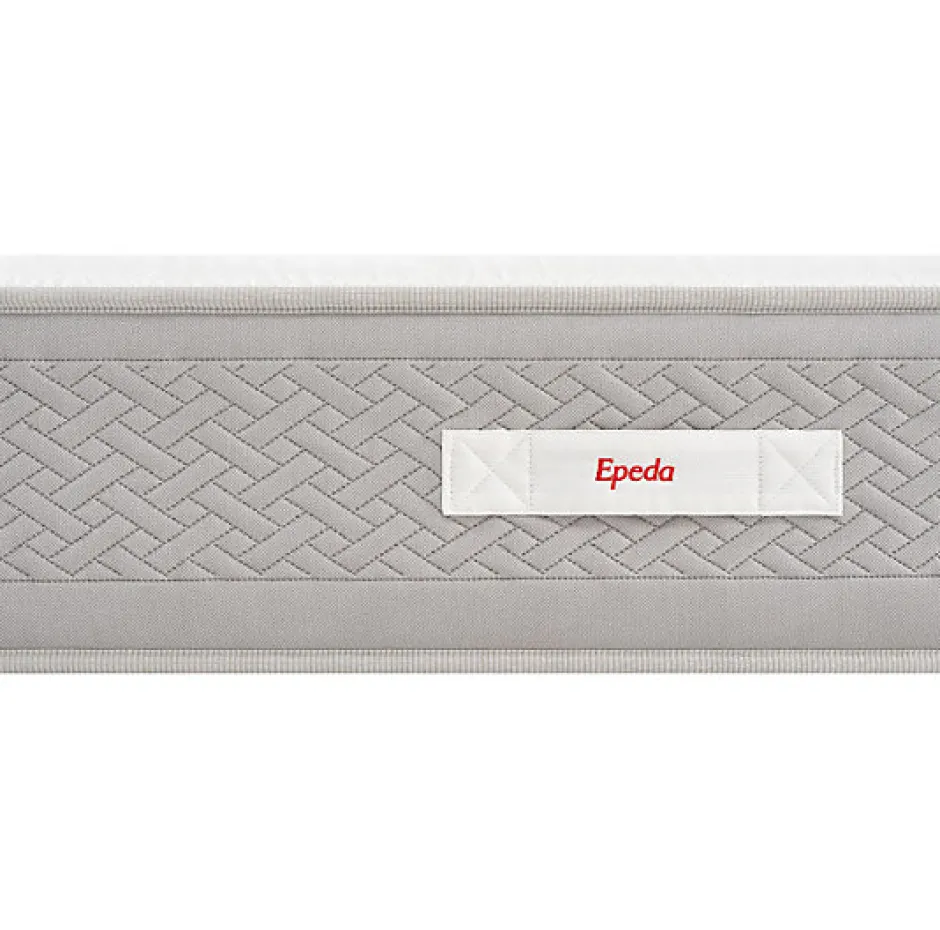 Epeda Ensemble LE MAJESTUEUX + Sommier Confort Medium + Pieds 200x200 Gris souris Ressorts Discount