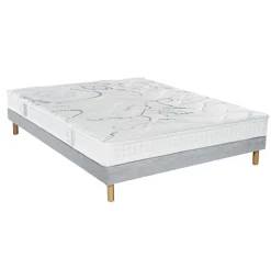 Essenzia Ensemble MORPHOZONE 215 + Sommier Tradition Graphic 13cm + Pieds 120x190 Latex Best