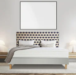 Essenzia Ensemble MORPHOZONE 210 + Sommier Tradition Graphic 13cm + Pieds 150x190 Latex