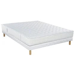 Essenzia Ensemble CHARME + Sommier Tradition + Pieds 140x190 Mousse