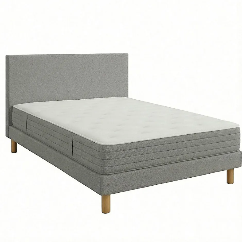 Essenzia Ensemble LEVITATION Ferme 1000 + Sommier Tradition Graphic 13 cm + Pieds 160x220 Anthracite Ressorts Online