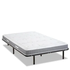 Olympe Literie Ensemble Intuition 90x190 cm Matelas Mousse + Sommier Métal