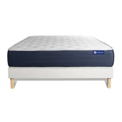 Actisom Ensemble Latex et mémoire de forme de confort Equilibré avec sommier kit