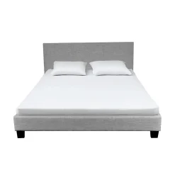Weber Industries Ensemble Matelas + Lit 140x190 DUBLIN / Gris clair