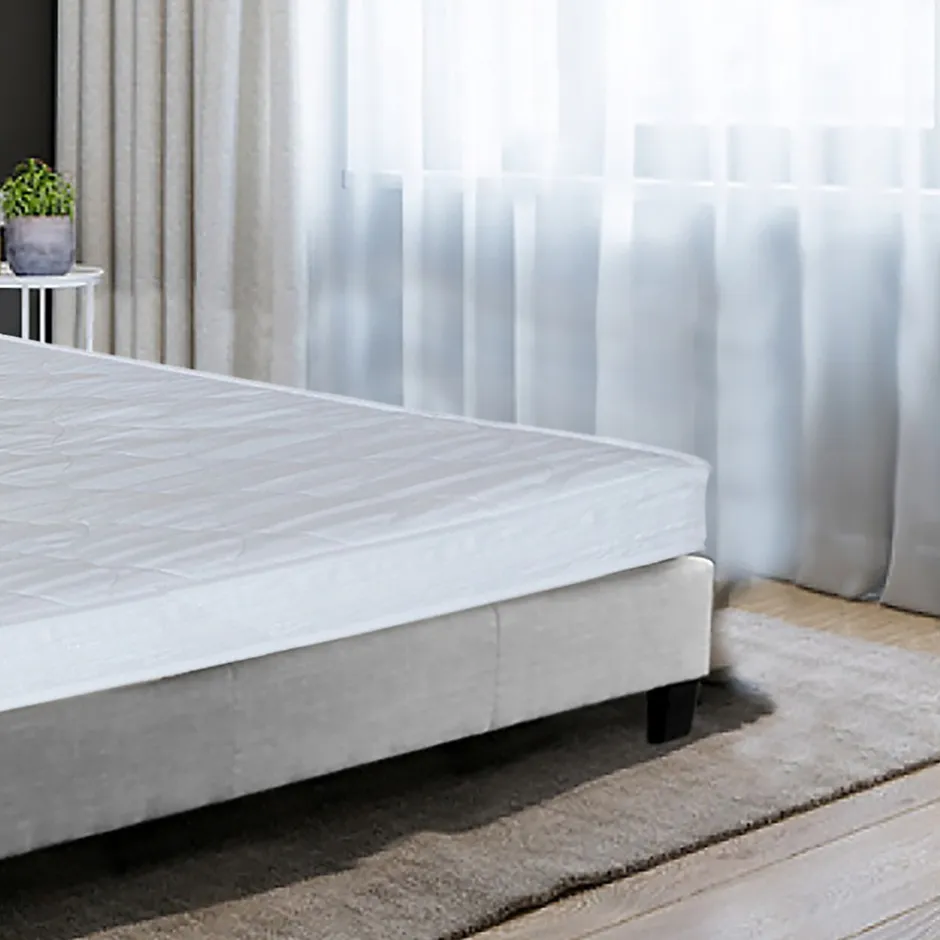 Weber Industries Ensemble Matelas + Lit 140x190 DUBLIN / Gris clair