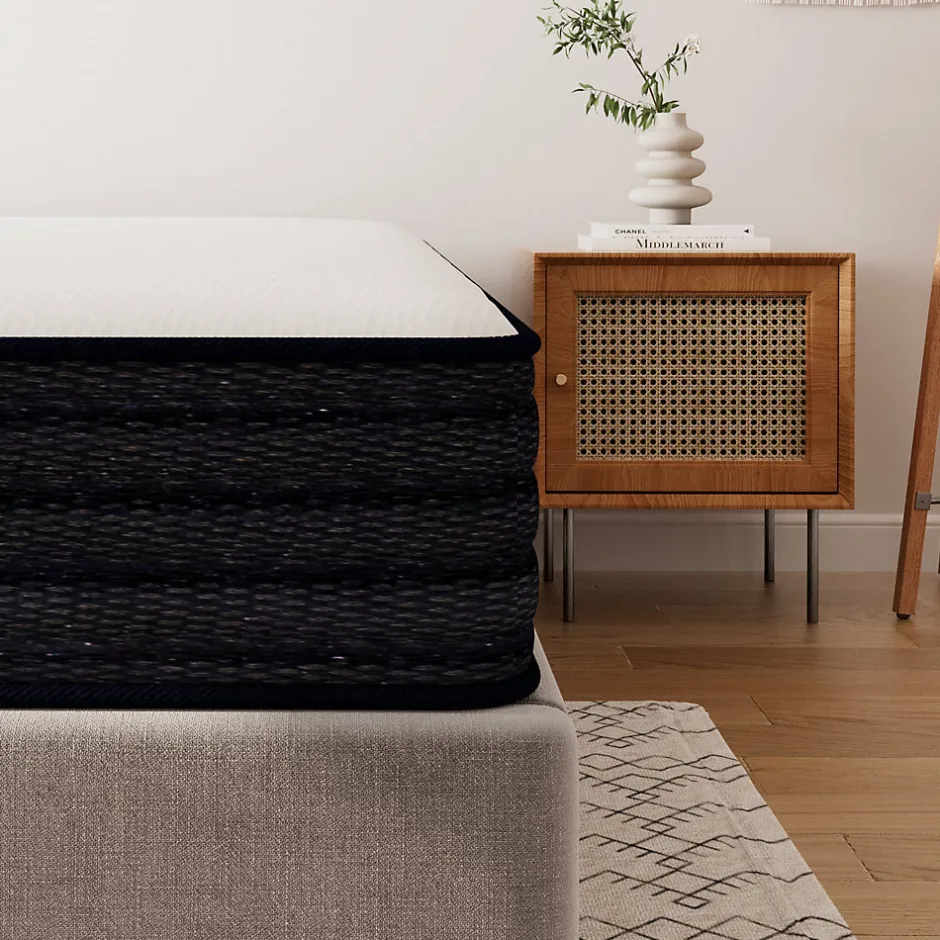 Teeno Ensemble Matelas à ressorts + Sommier avec lattes larges 140x190cm, Epaisseur du Matelas 22cm