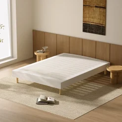 Teeno Ensemble Matelas à ressorts+ Lit Sommier Tapissier Déco 140x190cm, Epaisseur du Matelas 20cm New