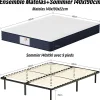 Teeno Ensemble Matelas à ressorts +Sommier à Lattes sur Pieds, 140x190cm, Epaisseur du Matelas 22cm