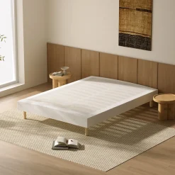 Teeno Ensemble Matelas à ressorts+ Lit Sommier Tapissier Déco 160x200cm, Epaisseur du Matelas 20cm