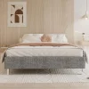 Teeno Ensemble Matelas en mousse + Cadre de lit Plateforme Capitonné 160x200cm, Epaisseur du Matelas 22cm Hot