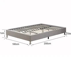 Teeno Ensemble Matelas en mousse + Cadre de lit Plateforme Capitonné 160x200cm, Epaisseur du Matelas 22cm Hot