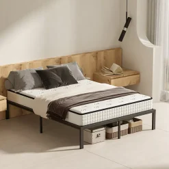 Teeno Ensemble Matelas en Mousse+ Cadre de lit en métal 160x200cm, Epaisseur du Matelas 22cm Online