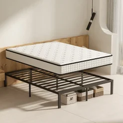 Teeno Ensemble Matelas en Mousse+ Cadre de lit en métal 160x200cm, Epaisseur du Matelas 22cm Online