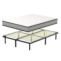 Teeno Ensemble Matelas en mousse + Sommier à Lattes 140x190cm, Epaisseur du Matelas 22cm