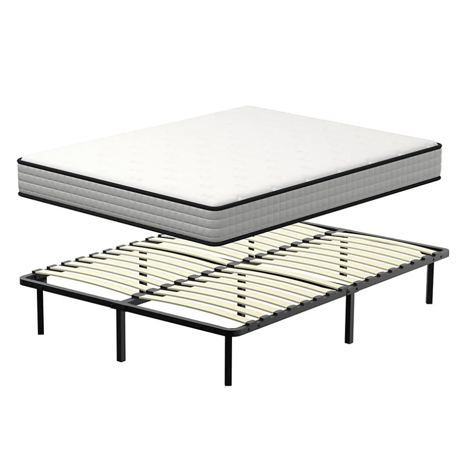 Teeno Ensemble Matelas en mousse + Sommier à Lattes 140x190cm, Epaisseur du Matelas 22cm