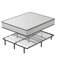 Teeno Ensemble Matelas en mousse + Sommier avec lattes larges 160x200cm, Epaisseur du Matelas 22cm