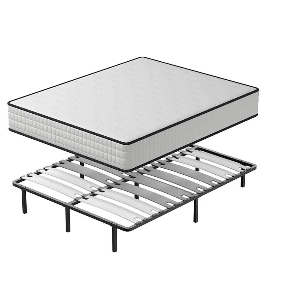 Teeno Ensemble Matelas en mousse + Sommier avec lattes larges 160x200cm, Epaisseur du Matelas 22cm