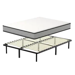 Teeno Ensemble Matelas en mousse + Sommier à Lattes 160x200cm, Epaisseur du Matelas 22cm Sale