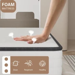 Teeno Ensemble Matelas en mousse + Sommier à Lattes 160x200cm, Epaisseur du Matelas 22cm Sale