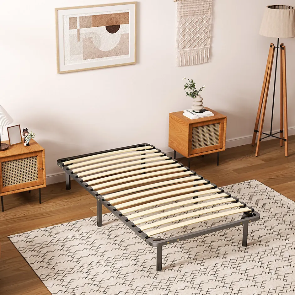 Teeno Ensemble Matelas en mousse + Sommier à Lattes 90x190cm, Epaisseur du Matelas 18 cm