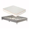 Teeno Ensemble Matelas en mousse + Cadre de lit Plateforme Capitonné 160x200cm, Epaisseur du Matelas 18cm