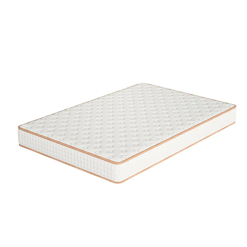Teeno Ensemble Matelas en mousse + Cadre de lit Plateforme Capitonné 160x200cm, Epaisseur du Matelas 18cm