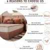 Teeno Ensemble Matelas en mousse + Sommier avec lattes larges 140x190cm, Epaisseur du Matelas 18 cm Outlet