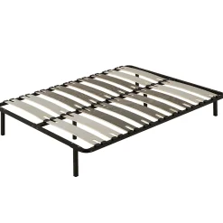Teeno Ensemble Matelas en mousse + Sommier avec lattes larges 140x190cm, Epaisseur du Matelas 18 cm Outlet