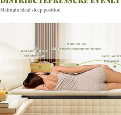 Teeno Ensemble matelas LED 160x200 cm cadre de lit en métal matelas en mousse de 22 cm d'épaisseur, cadre de lit double avec éclairage