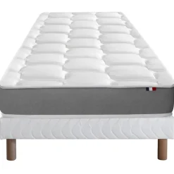 Idliterie Ensemble matelas mémoire forme sommier blanc 90x190 Hot