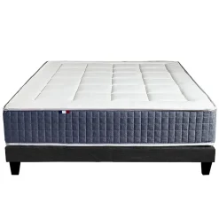 Idliterie Ensemble matelas ressort 7 zones et mémoire forme sommier 140x190 New