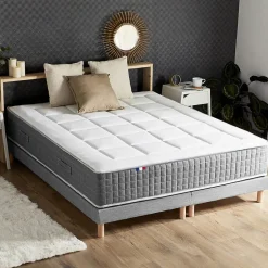 Idliterie Ensemble matelas ressort 7 zones et sommier 2x80x200