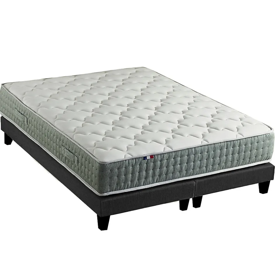 Idliterie Ensemble matelas ressort 7 zones face hiver/eté différente 2x90x200