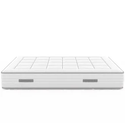 Idliterie Ensemble matelas ressorts 7 zones PALACIO + sommier en kit beige lattes flexibles 140x200 New