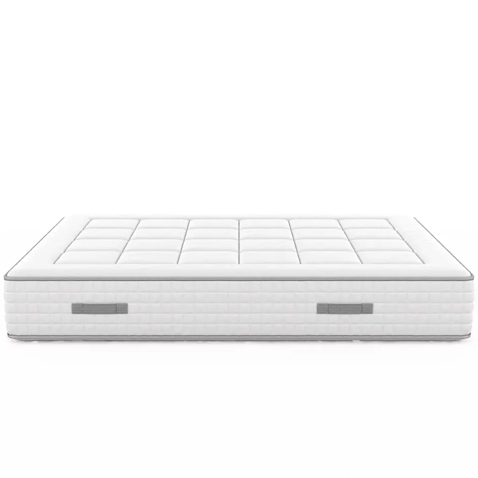 Idliterie Ensemble matelas ressorts 7 zones PALACIO + sommier en kit beige lattes flexibles 140x200 New