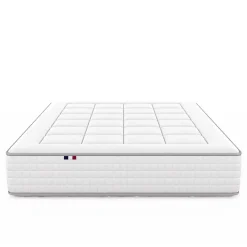 Idliterie Ensemble matelas ressorts 7 zones PALACIO + sommier en kit beige lattes flexibles 140x200 New