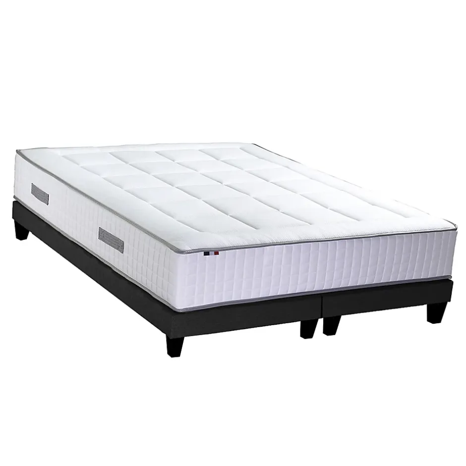 Idliterie Ensemble matelas ressorts 7 zones sommier 2x80x200 Online