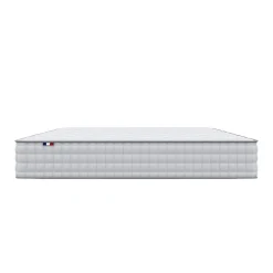 Idliterie Ensemble matelas ressorts ASTRE + sommier kit beige à lattes flexibles 160x200