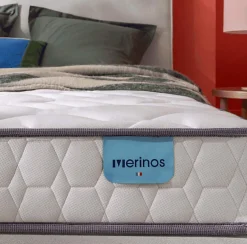 Merinos Ensemble HAPPY LIT + Sommier Twist + Pied 90x190 Latex