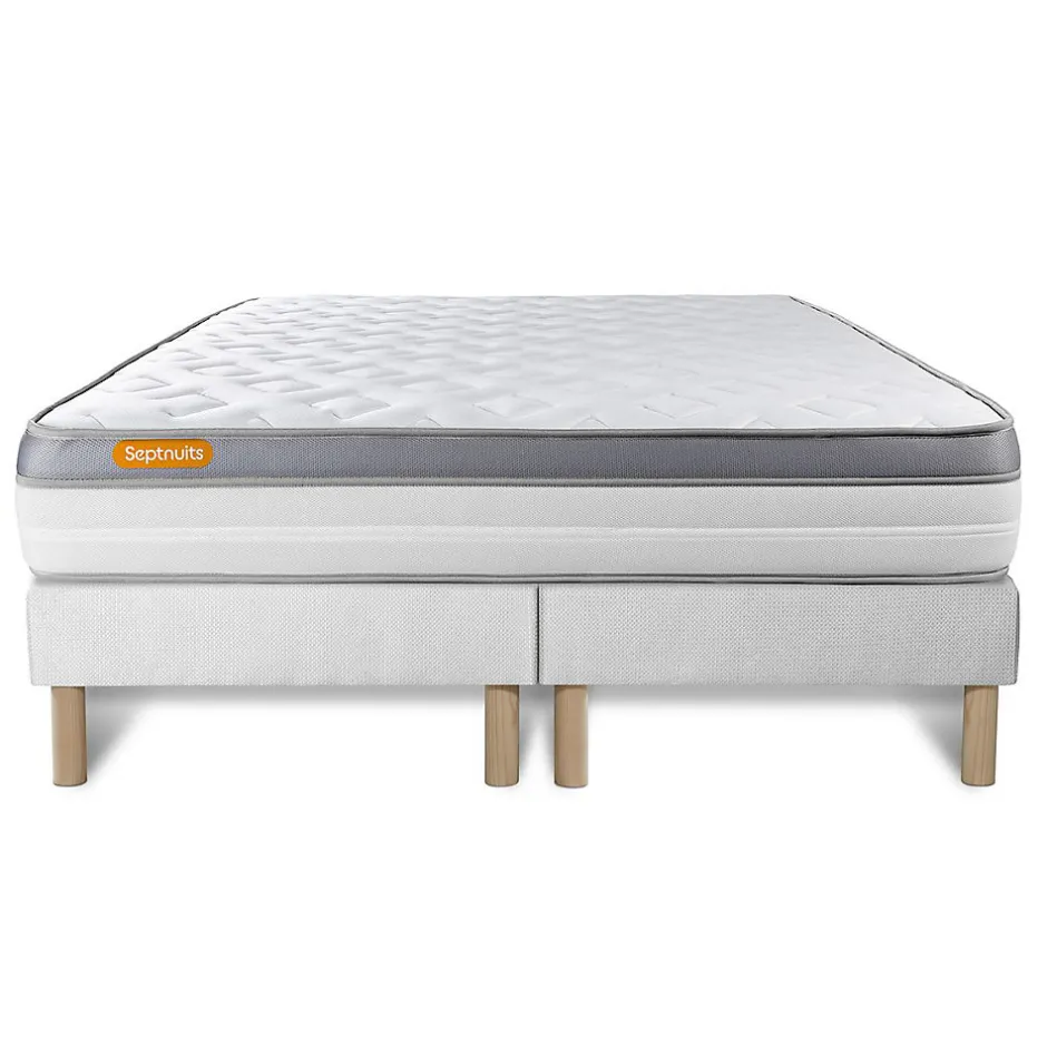 Sept Nuits Ensemble Mémoire de forme de confort Ferme avec sommier tapissier Outlet