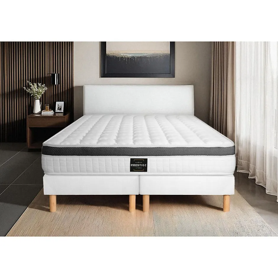 Prestige Literie Ensemble Mémoire de forme de confort Ferme avec sommier tapissier