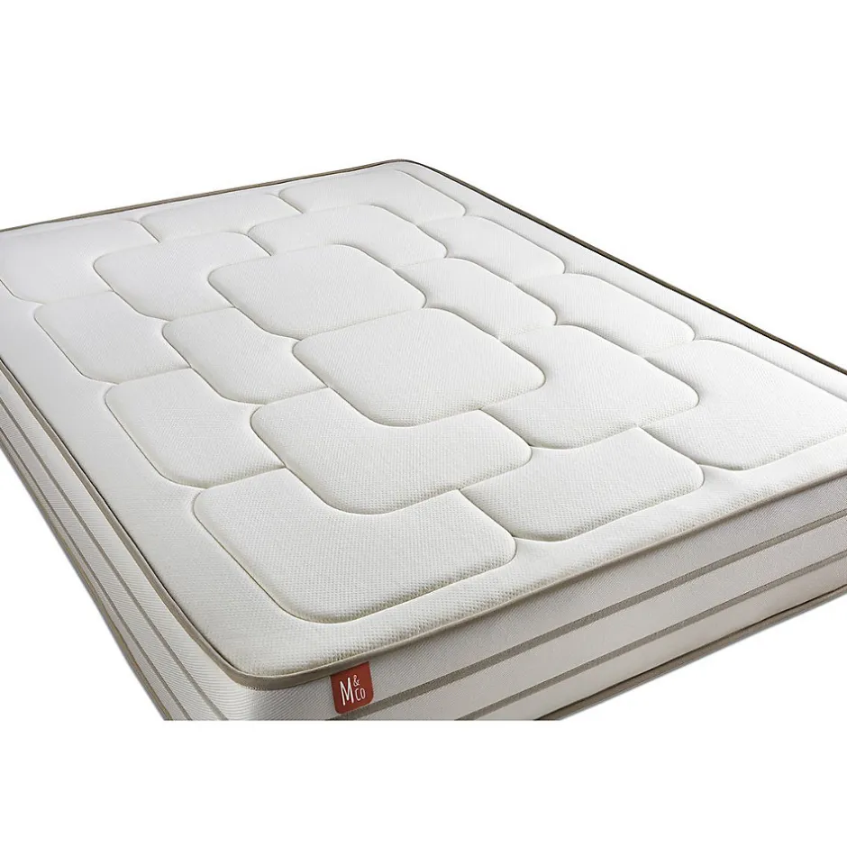 Marmottes & Co Ensemble Mémoire de forme de confort Equilibré avec sommier tapissier