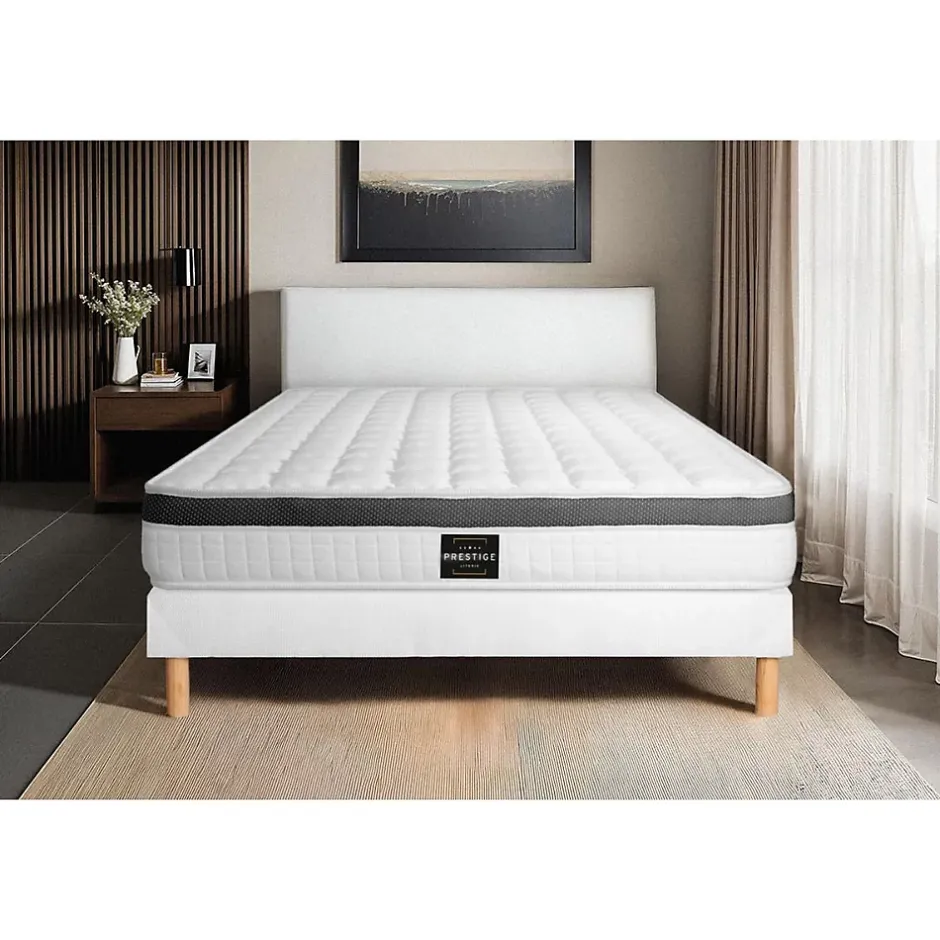 Prestige Literie Ensemble Mémoire de forme de confort Ferme avec sommier kit
