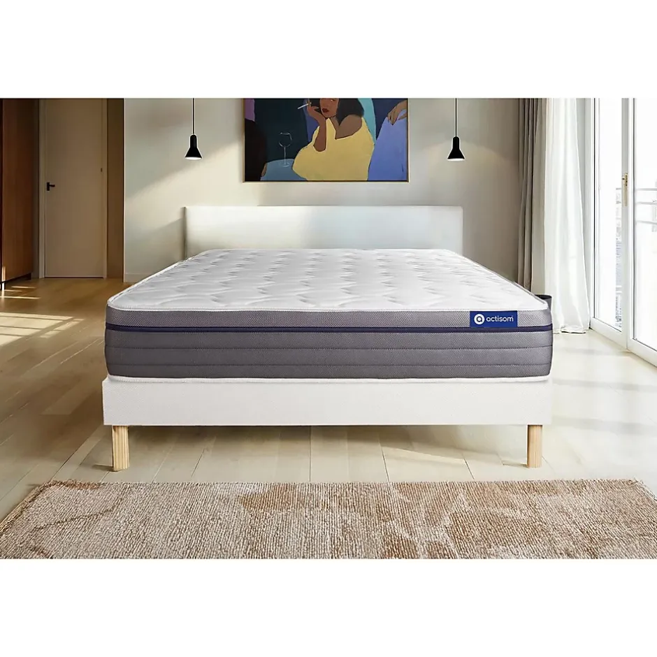 Actisom Ensemble Mémoire de forme de confort Equilibré avec sommier kit Outlet