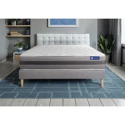 Actisom Ensemble Mémoire de forme de confort Mi-ferme avec sommier kit New
