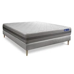 Actisom Ensemble Mémoire de forme de confort Mi-ferme avec sommier kit New