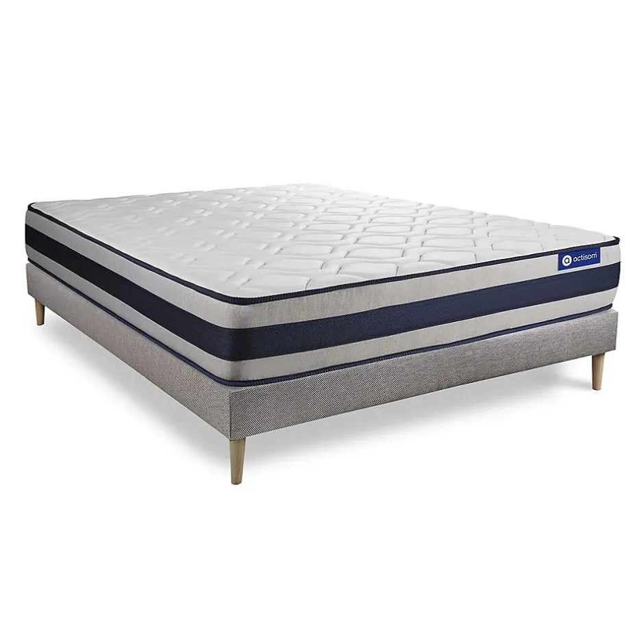 Actisom Ensemble Mémoire de forme de confort Ferme avec sommier kit