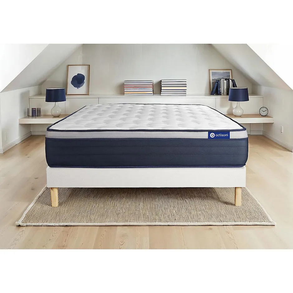 Actisom Ensemble Mémoire de forme de confort Ferme avec sommier kit
