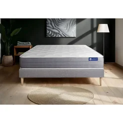 Actisom Ensemble Mémoire de forme de confort Mi-ferme avec sommier kit Outlet