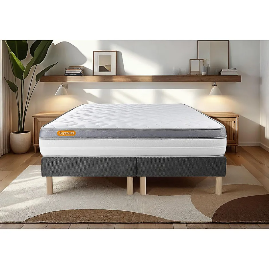 Sept Nuits Ensemble Mémoire de forme de confort Ferme avec sommier tapissier Clearance